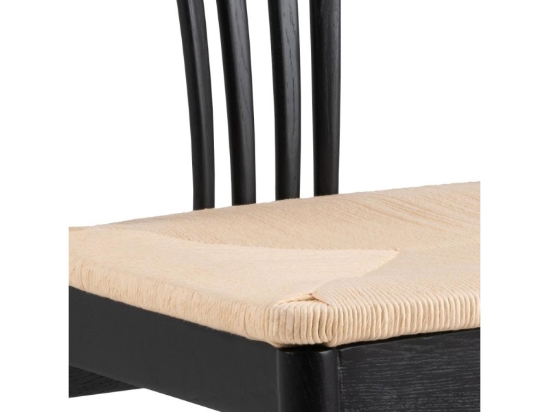 Krzesło York czarne/ naturalne - ACTONA